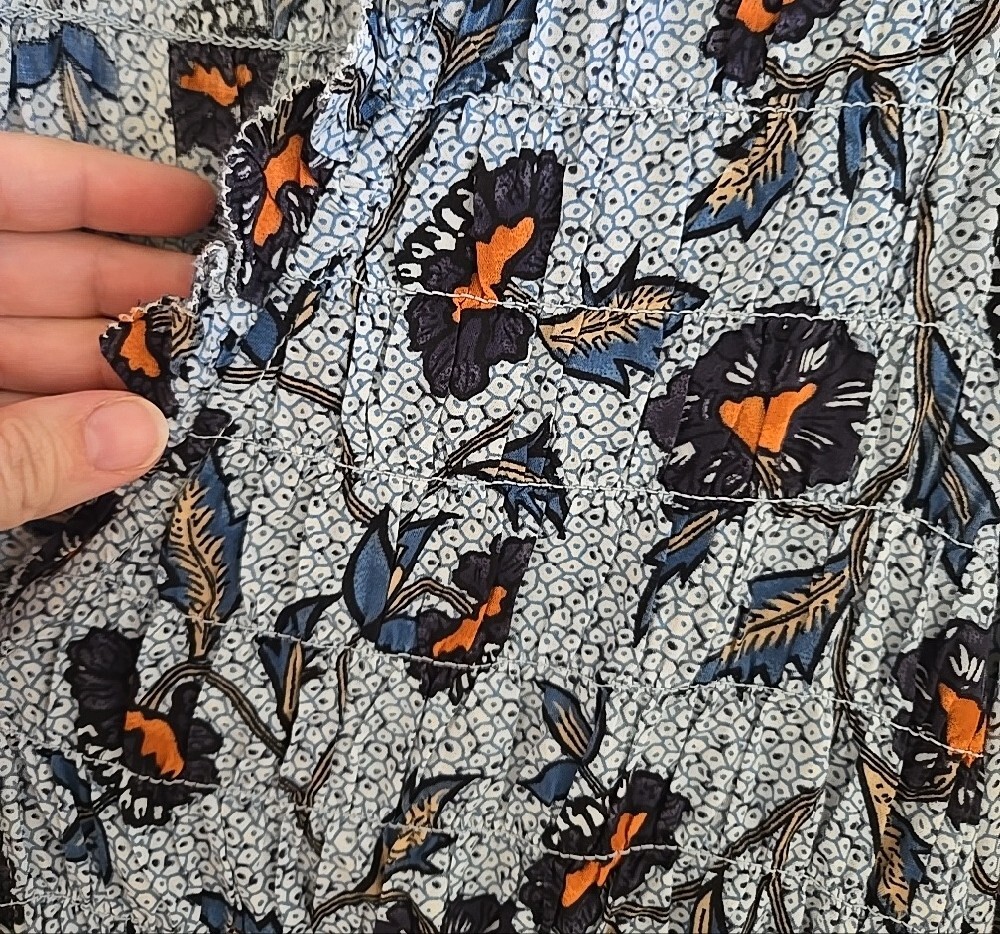 Anthropologie Floral V-Neck Long Sleeve Mini Dress - Picture 10 of 14